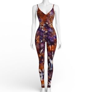 NEW TIE DYE Handmade Etsy Yoga Workout Catsuit Jumpsuit SIZE SMALL